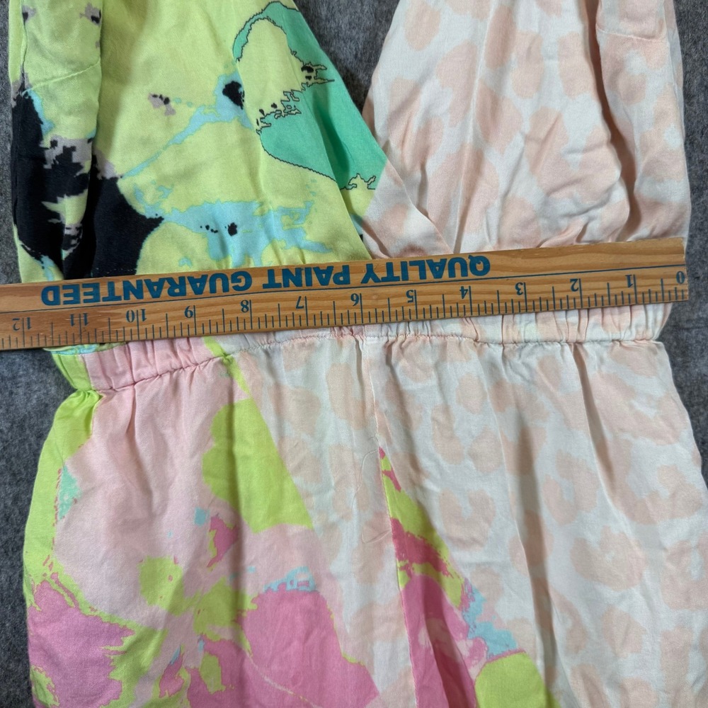 Nasty Gal x Shakuhachi Jumpsuit Womens XS Spastic Floral Abstract TieDye Boho - Picture 8 of 12
